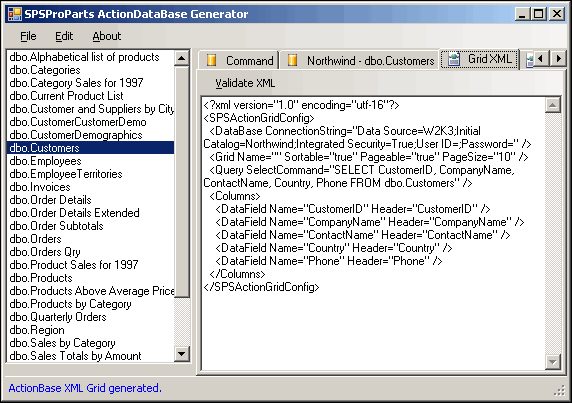 ActionDataBaseGenerator
