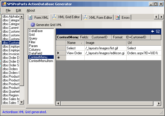 ActionDataBaseGenerator